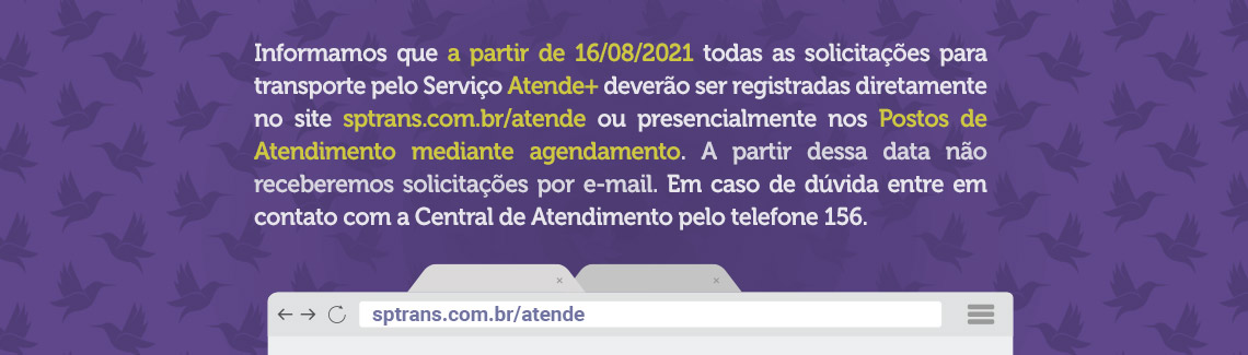 Informamos que a partir de 16/08/2021 todas as solicitações para ...